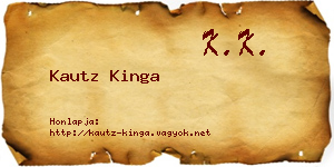 Kautz Kinga névjegykártya