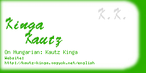 kinga kautz business card